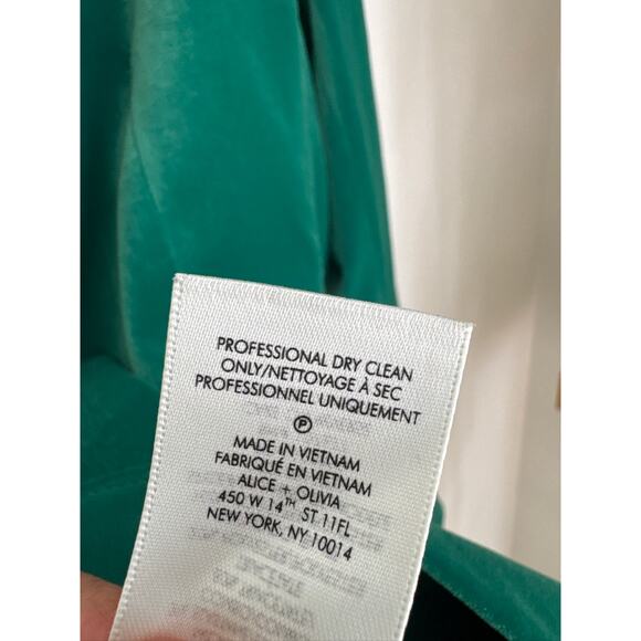 Alice + Olivia Breann Fitted Blazer in Emerald Green Size 14 - Picture 5 of 10